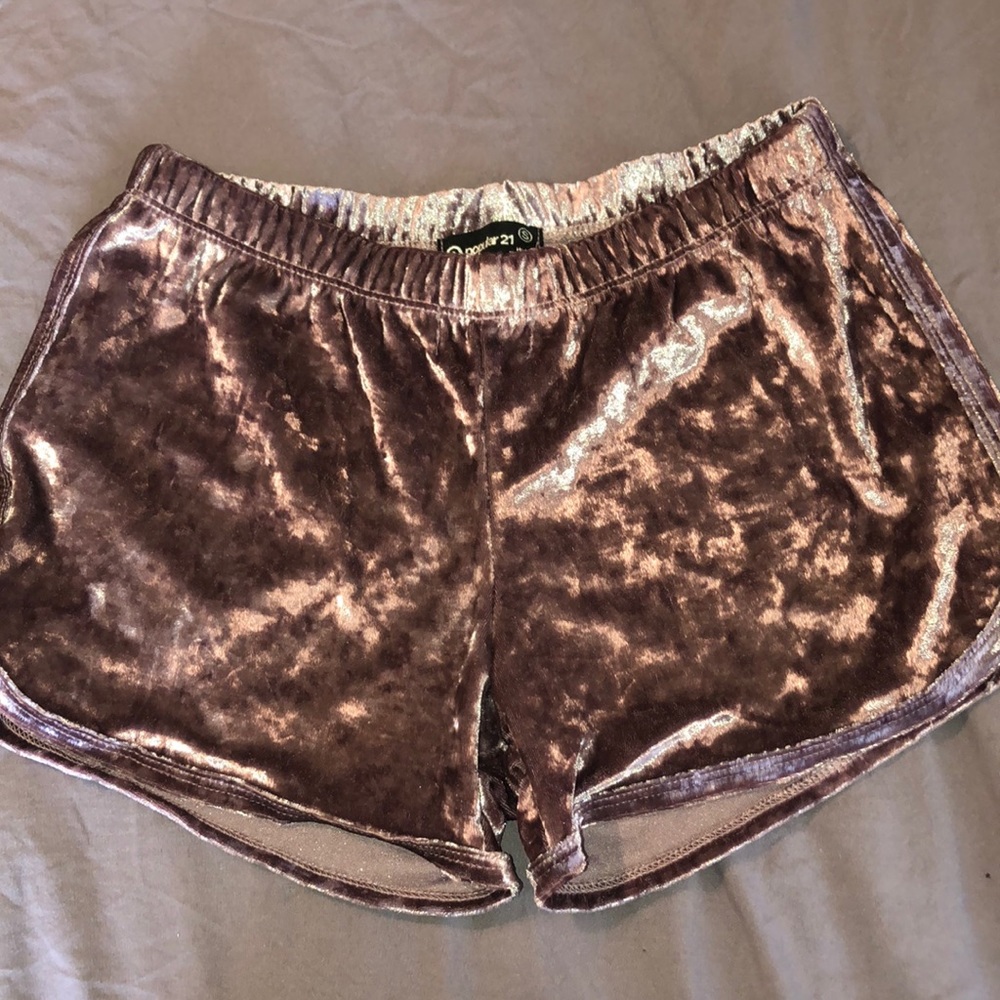 Dusty Rose Velvet Shorts